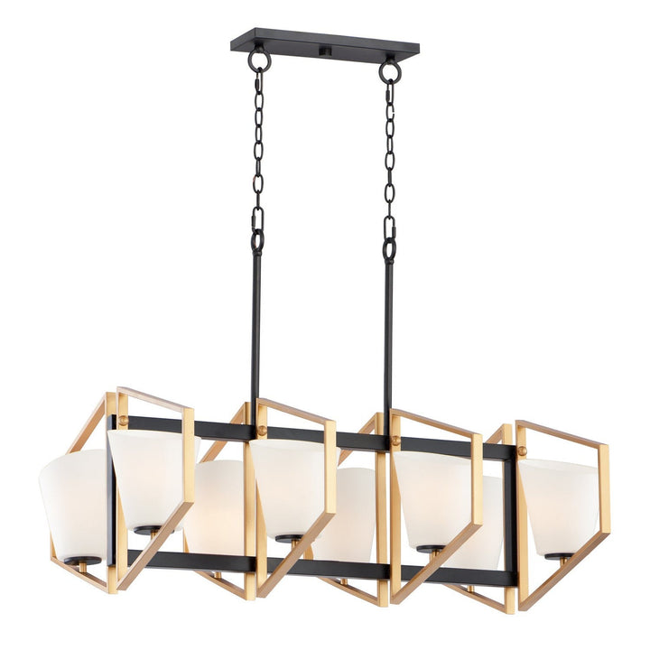 Maxim Oblique 26358SWGLDBK Pendant Light - Gold / Black