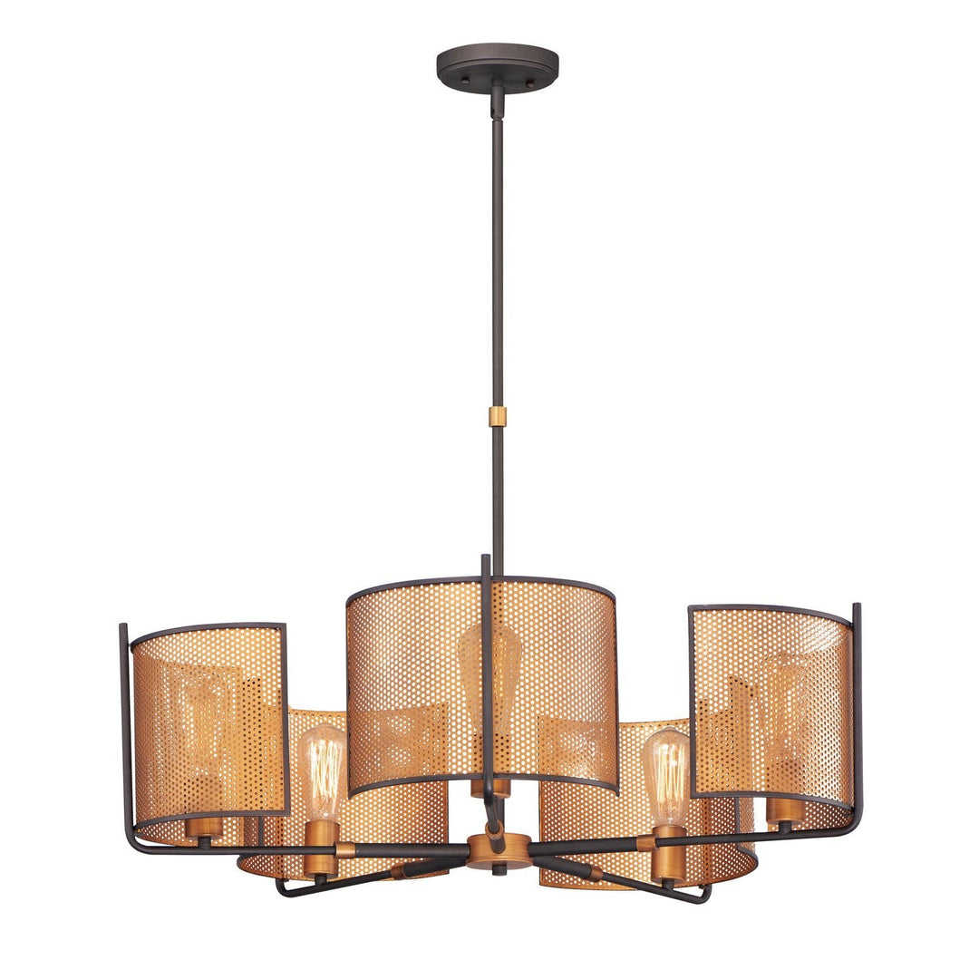 Maxim Caspian 31215OIAB Chandelier Light - Oil Rubbed Bronze / Antique Brass