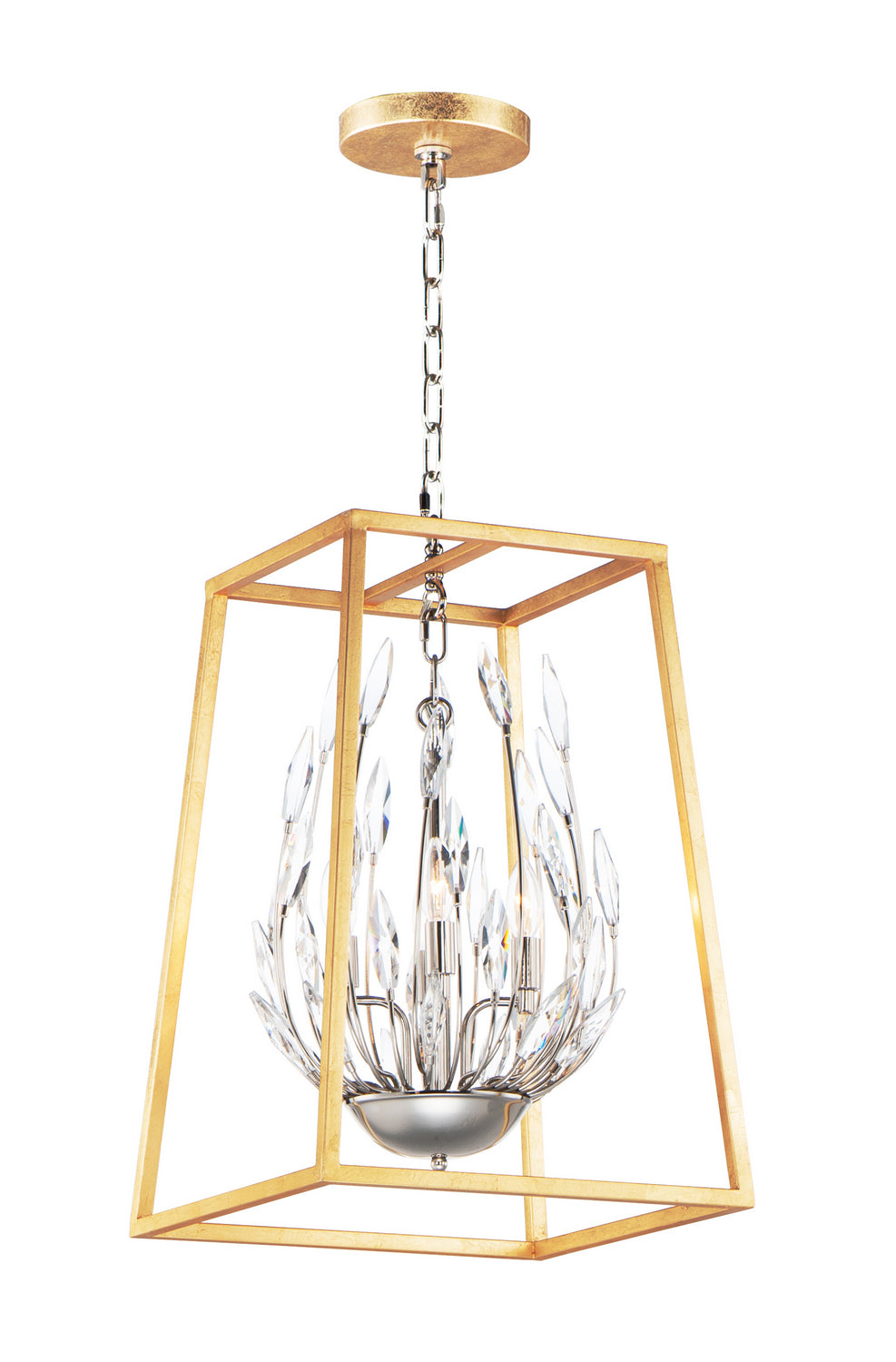 Maxim Bouquet 32404BCPNGL Pendant Light - Polished Nickel / Gold Leaf