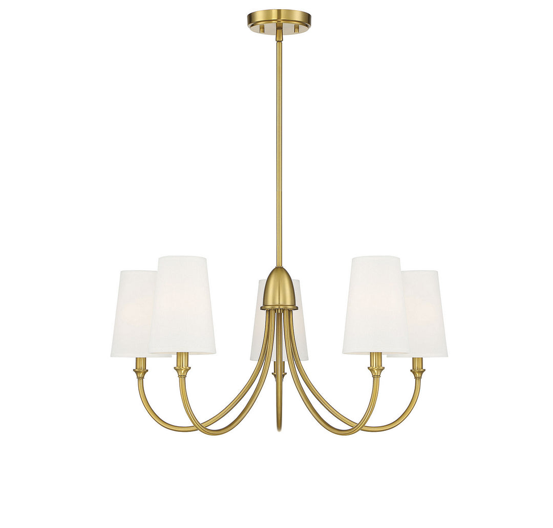 Savoy House Cameron 1-2540-5-322 Chandelier Light - Warm Brass