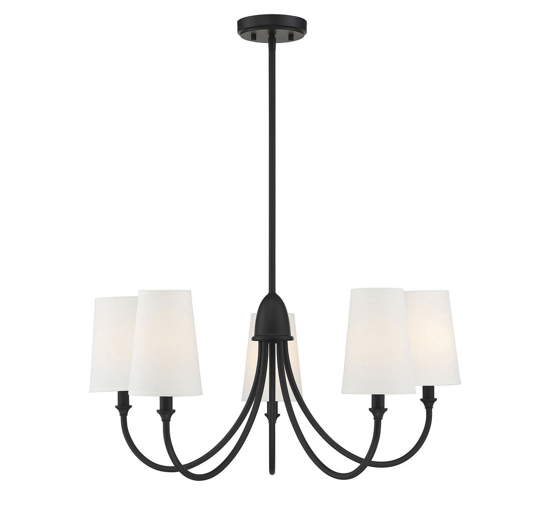 Savoy House Cameron 1-2540-5-89 Chandelier Light - Matte Black