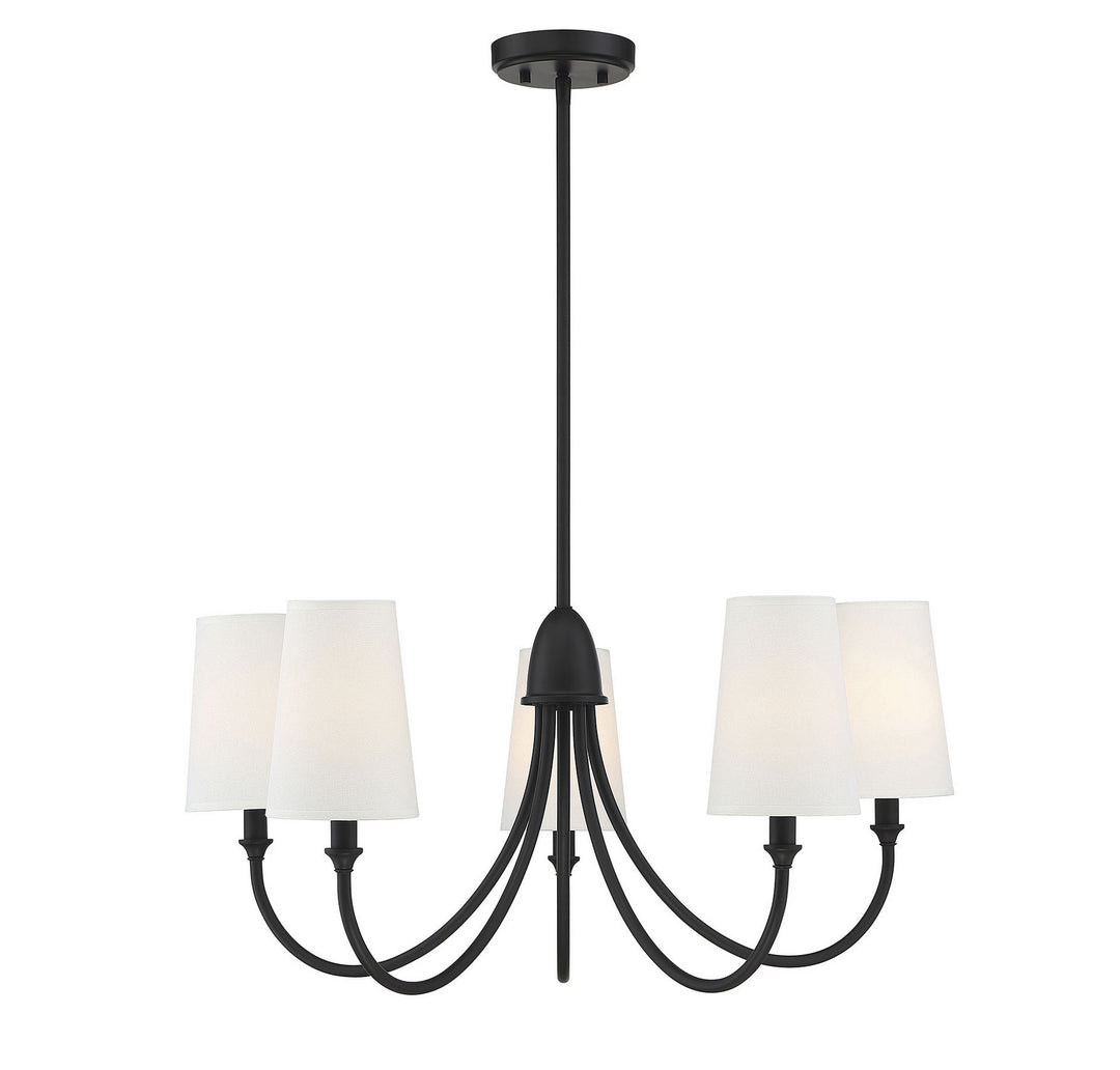 Savoy House Cameron 1-2540-5-89 Chandelier Light - Matte Black