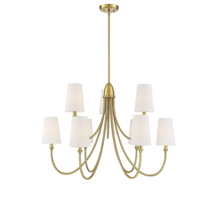 Savoy House Cameron 1-2541-9-322 Chandelier Light - Warm Brass