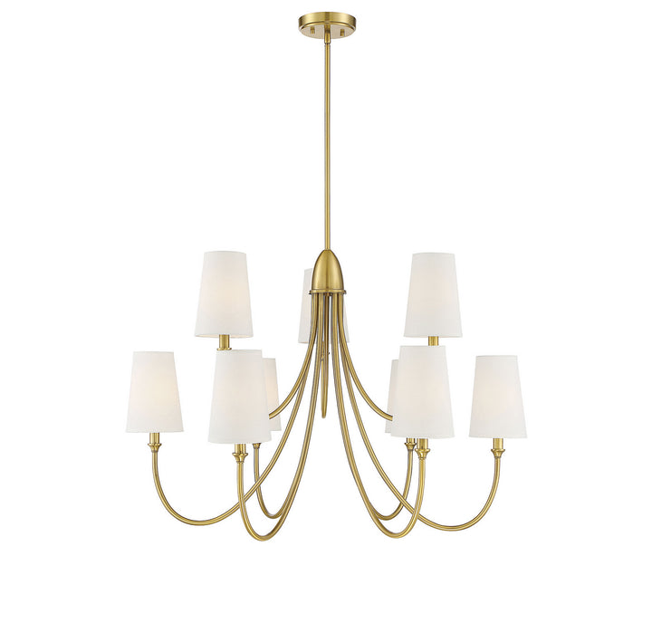 Savoy House Cameron 1-2541-9-322 Chandelier Light - Warm Brass