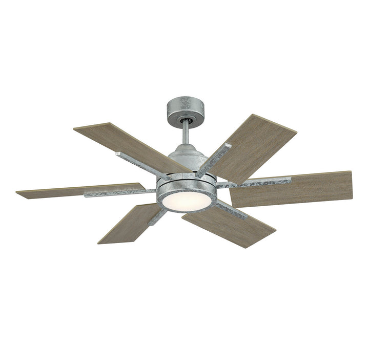 Savoy House Farmhouse II 44-770-6WO-168 Ceiling Fan 44 - Galvanized, Weathered Oak/