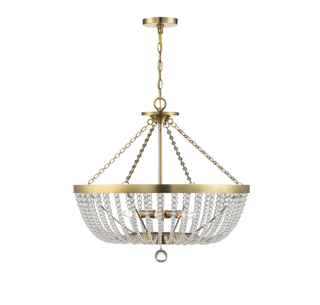 Savoy House Bergamo 7-2852-6-322 Pendant Light - Warm Brass