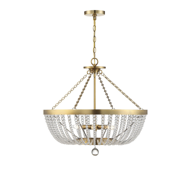 Savoy House Bergamo 7-2852-6-322 Pendant Light - Warm Brass