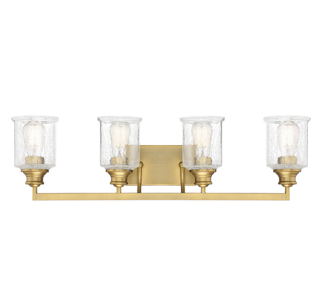 Savoy House Hampton 8-1972-4-322 Bath Vanity Light 32 in. wide - Warm Brass