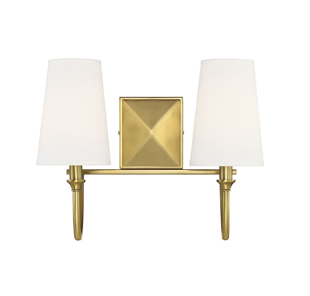 Savoy House Cameron 8-2542-2-322 Bath Vanity Light 15 in. wide - Warm Brass