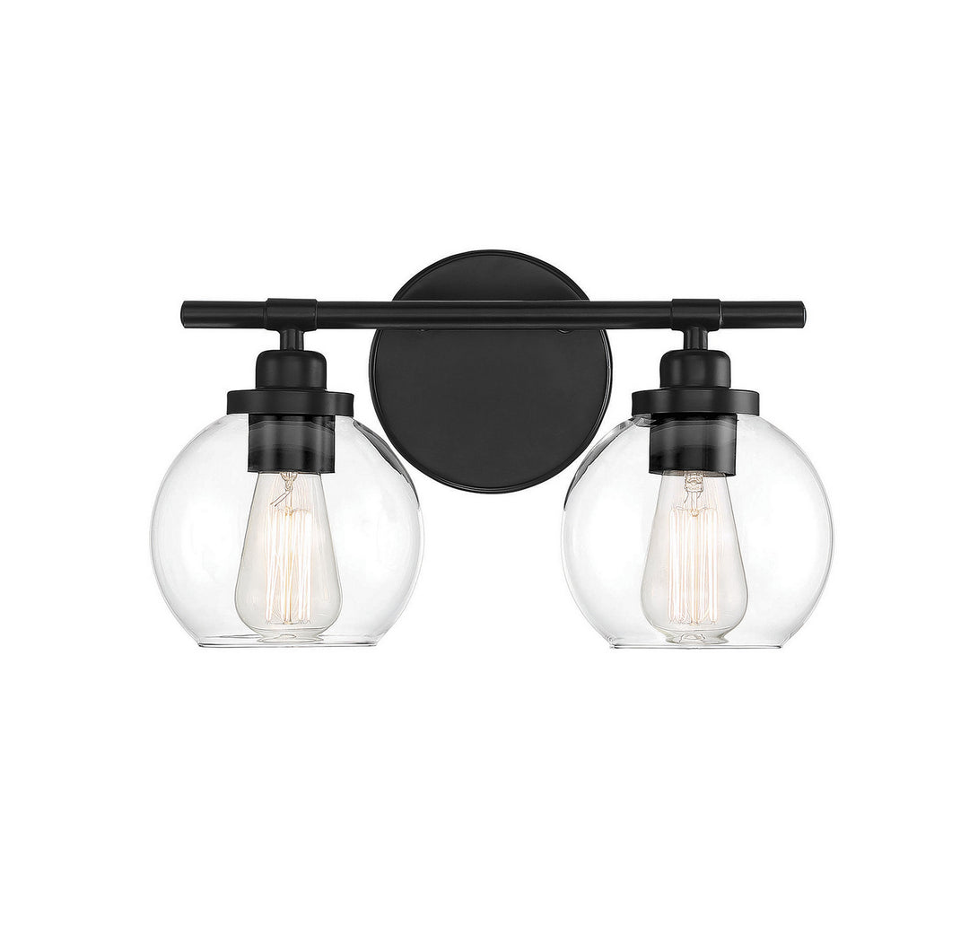 Savoy House Carson 8-4050-2-BK Bath Vanity Light 14 in. wide - Matte Black