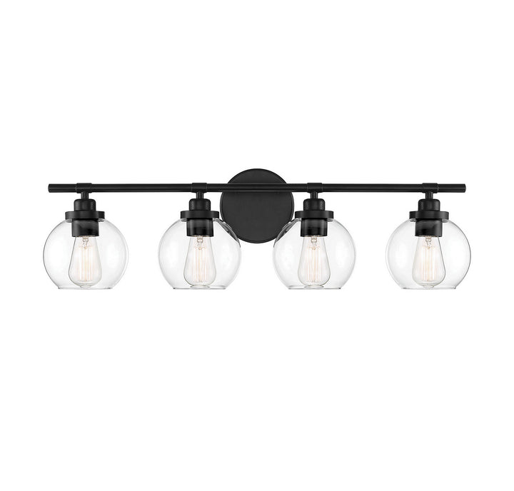 Savoy House Carson 8-4050-4-BK Bath Vanity Light 30 in. wide - Matte Black