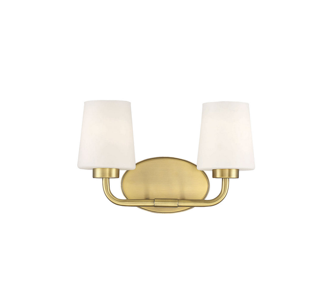 Savoy House Capra 8-4090-2-322 Bath Vanity Light 15 in. wide - Warm Brass