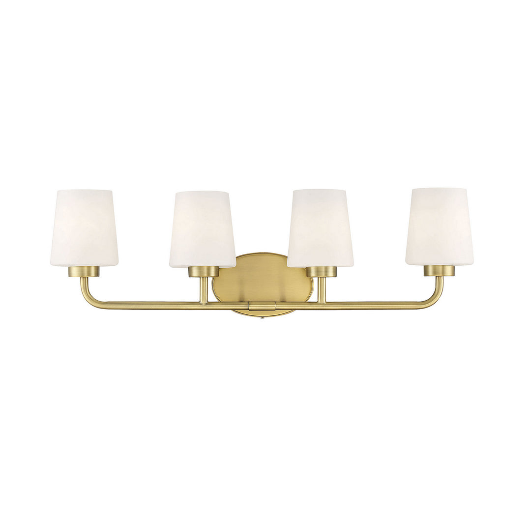 Savoy House Capra 8-4090-4-322 Bath Vanity Light 31 in. wide - Warm Brass