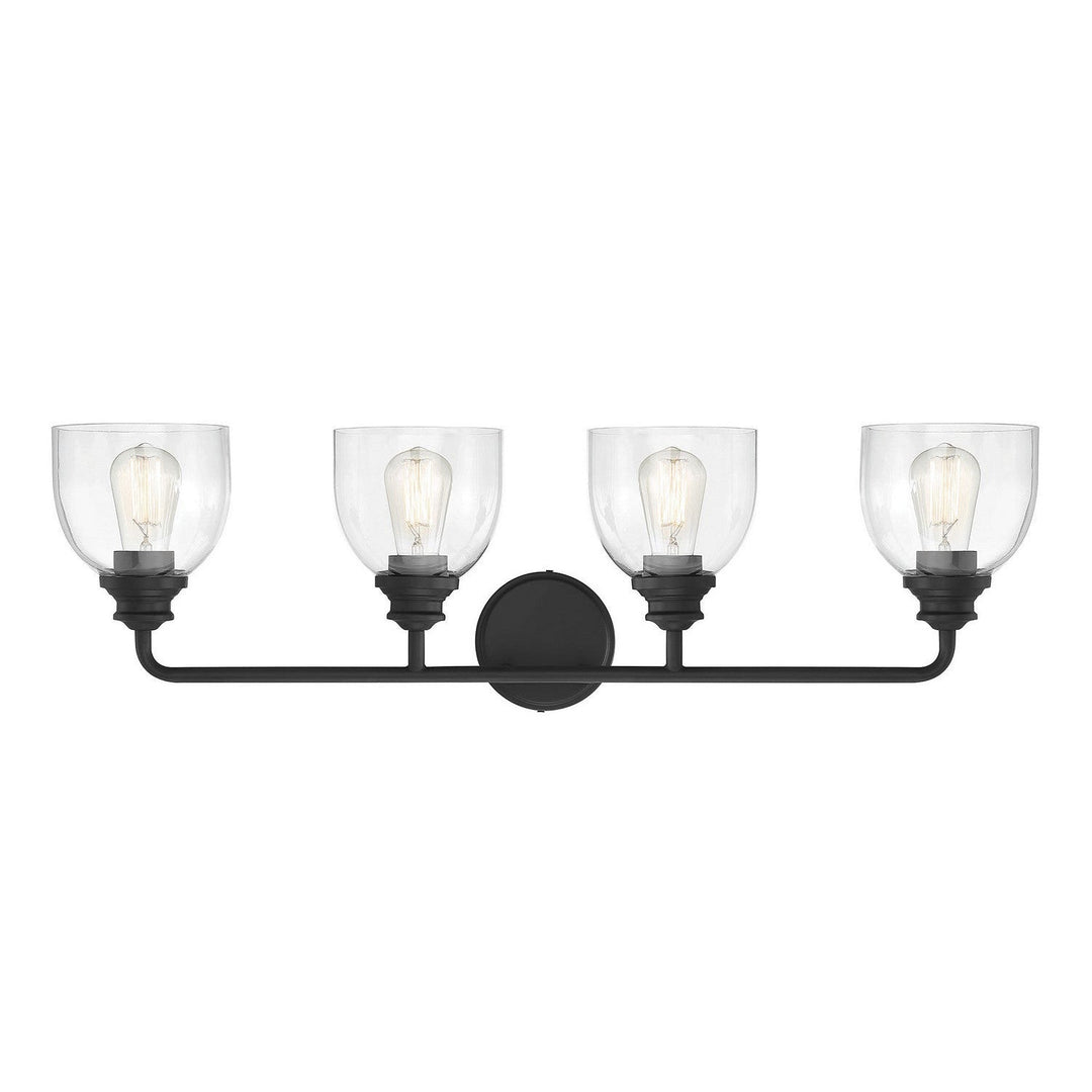 Savoy House Vale 8-7205-4-BK Bath Vanity Light 33 in. wide - Black