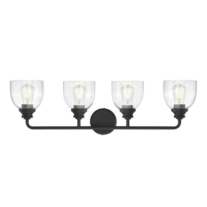 Savoy House Vale 8-7205-4-BK Bath Vanity Light 33 in. wide - Black