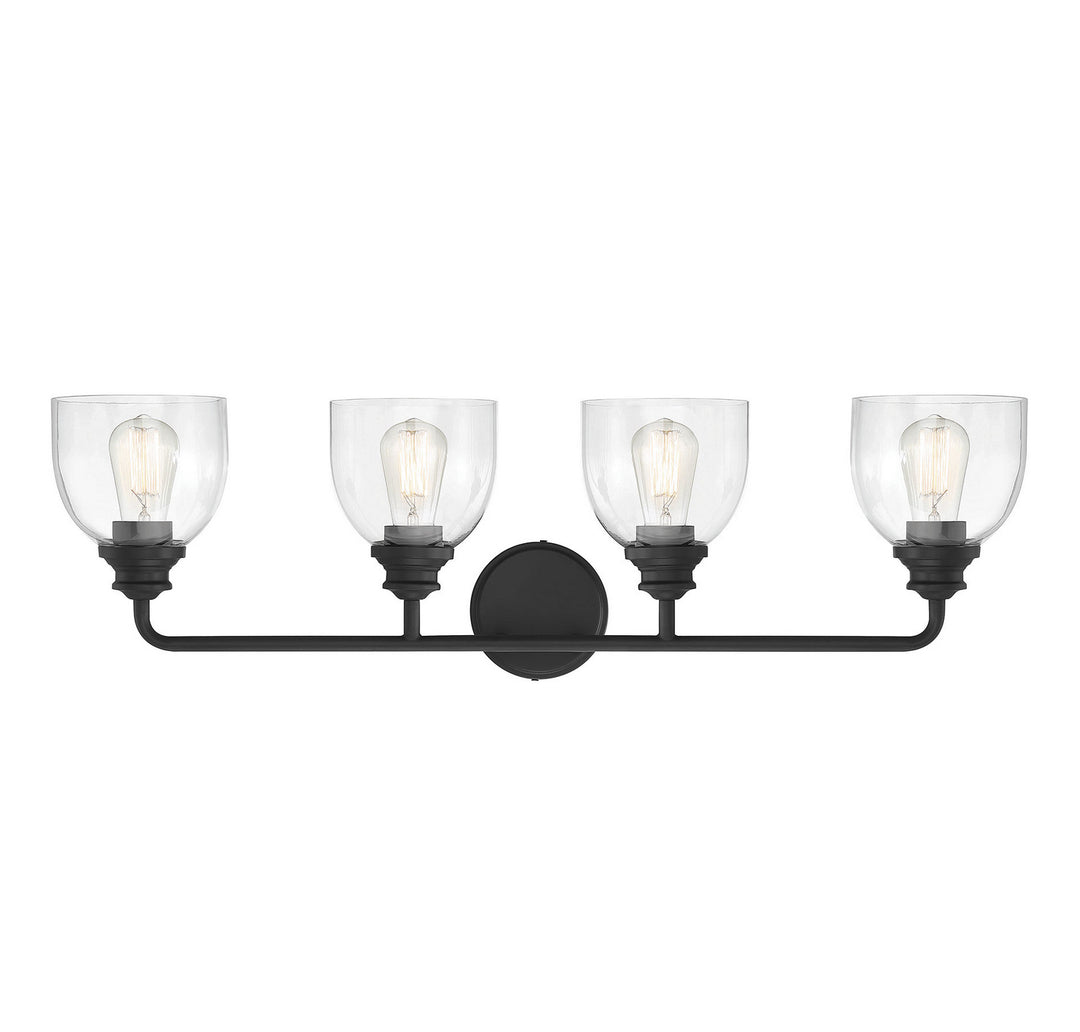 Savoy House Vale 8-7205-4-BK Bath Vanity Light 33 in. wide - Black