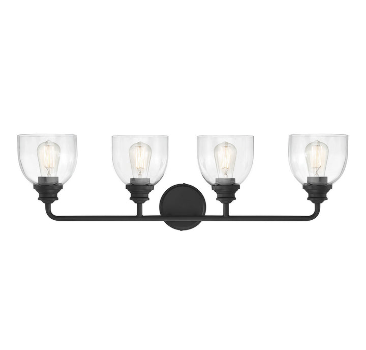 Savoy House Vale 8-7205-4-BK Bath Vanity Light 33 in. wide - Black