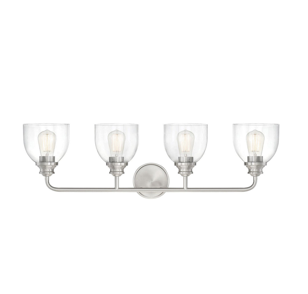 Savoy House Vale 8-7205-4-SN Bath Vanity Light 33 in. wide - Satin Nickel