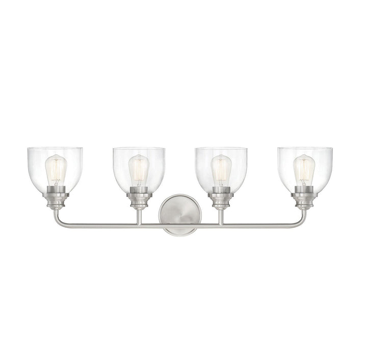 Savoy House Vale 8-7205-4-SN Bath Vanity Light 33 in. wide - Satin Nickel