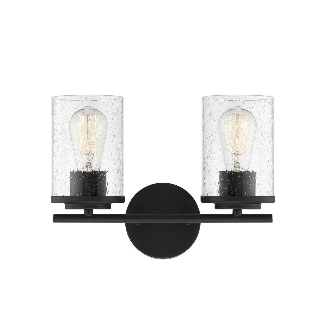 Savoy House Marshall 8-8020-2-BK Bath Vanity Light 14 in. wide - Matte Black