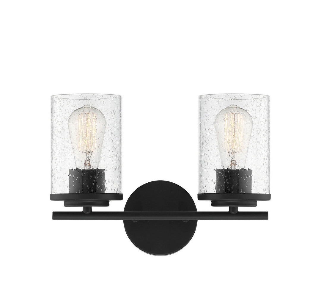 Savoy House Marshall 8-8020-2-BK Bath Vanity Light 14 in. wide - Matte Black