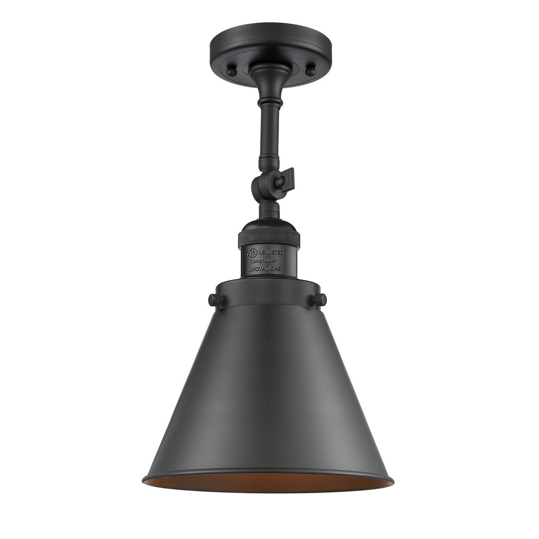 Innovations Franklin Restoration 201F-BK-M13-BK-LED Ceiling Light - Matte Black