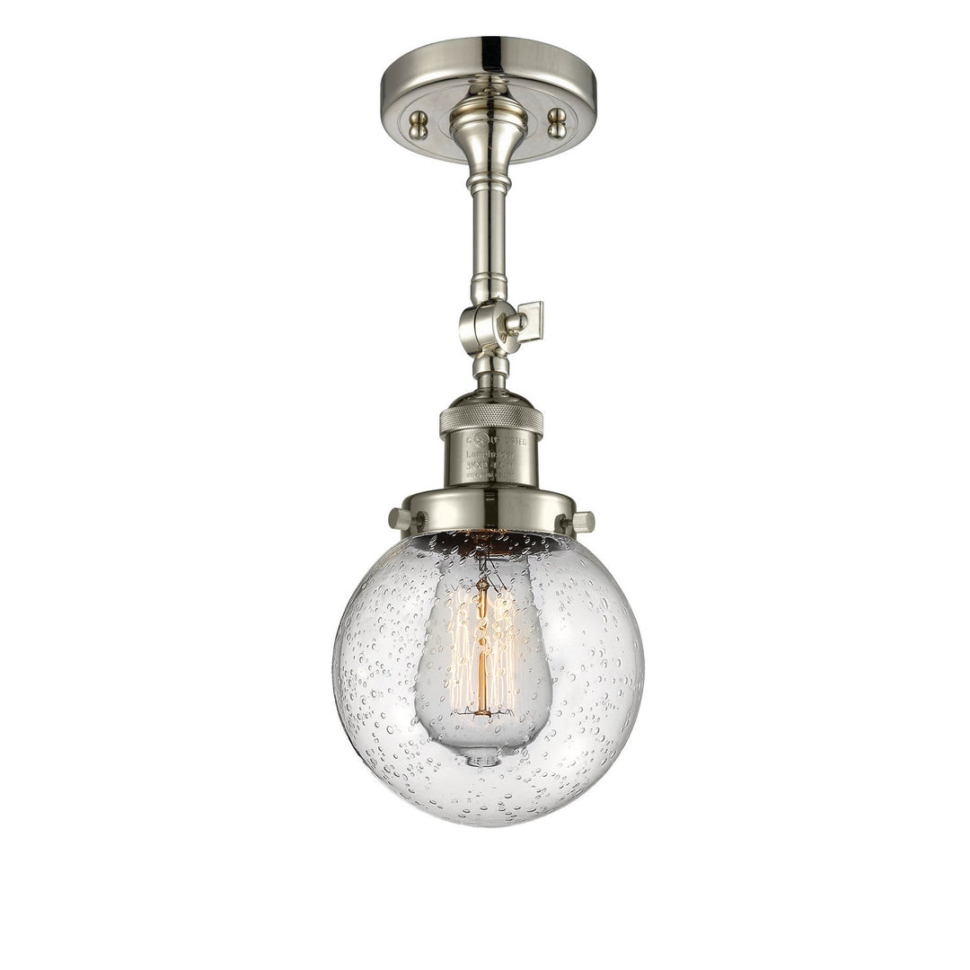 Innovations Franklin Restoration 201F-PN-G204-6 Ceiling Light - Polished Nickel