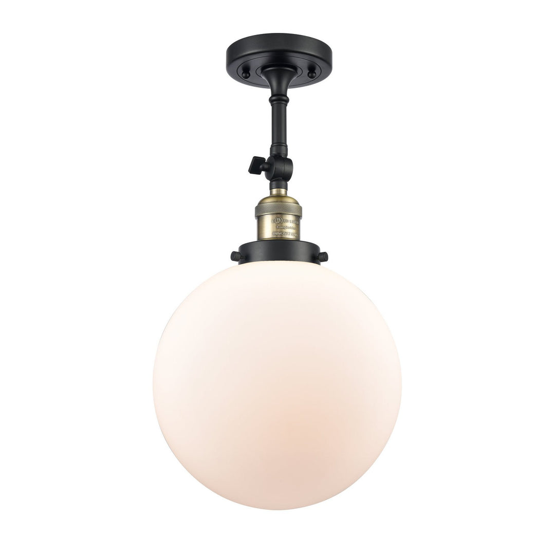Innovations Franklin Restoration 201F-BAB-G201-10 Ceiling Light - Black Antique Brass