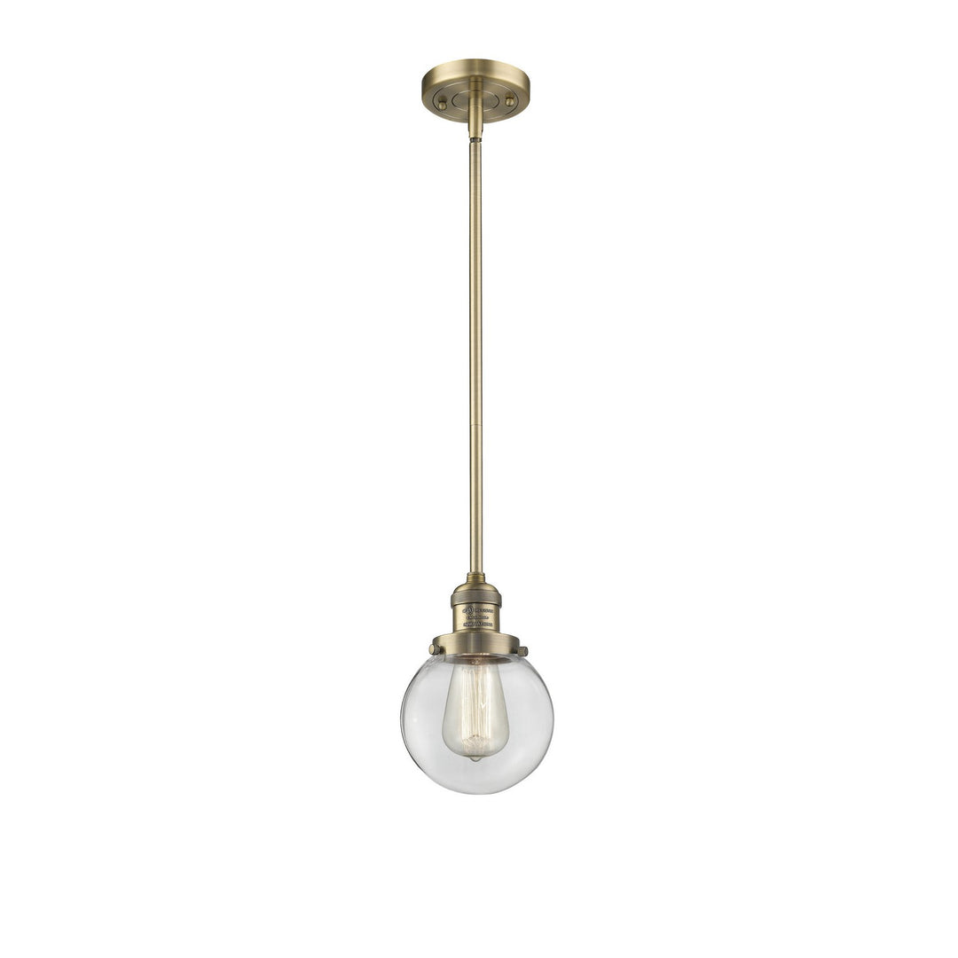 Innovations Franklin Restoration 201S-BB-G202-6-LED Pendant Light - Brushed Brass