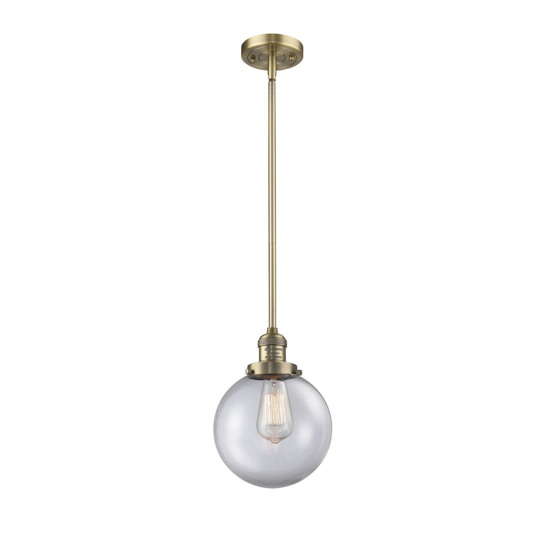Innovations Franklin Restoration 201S-BB-G202-8 Pendant Light - Brushed Brass