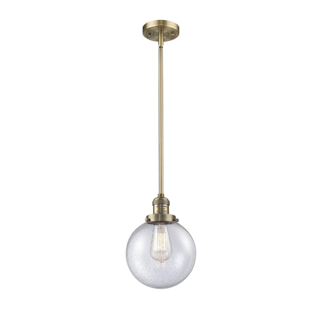 Innovations Franklin Restoration 201S-BB-G204-8-LED Pendant Light - Brushed Brass