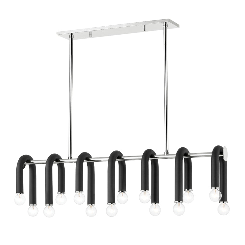 Mitzi Whit H382914-PN/BK Pendant Light - Polished Nickel/Black