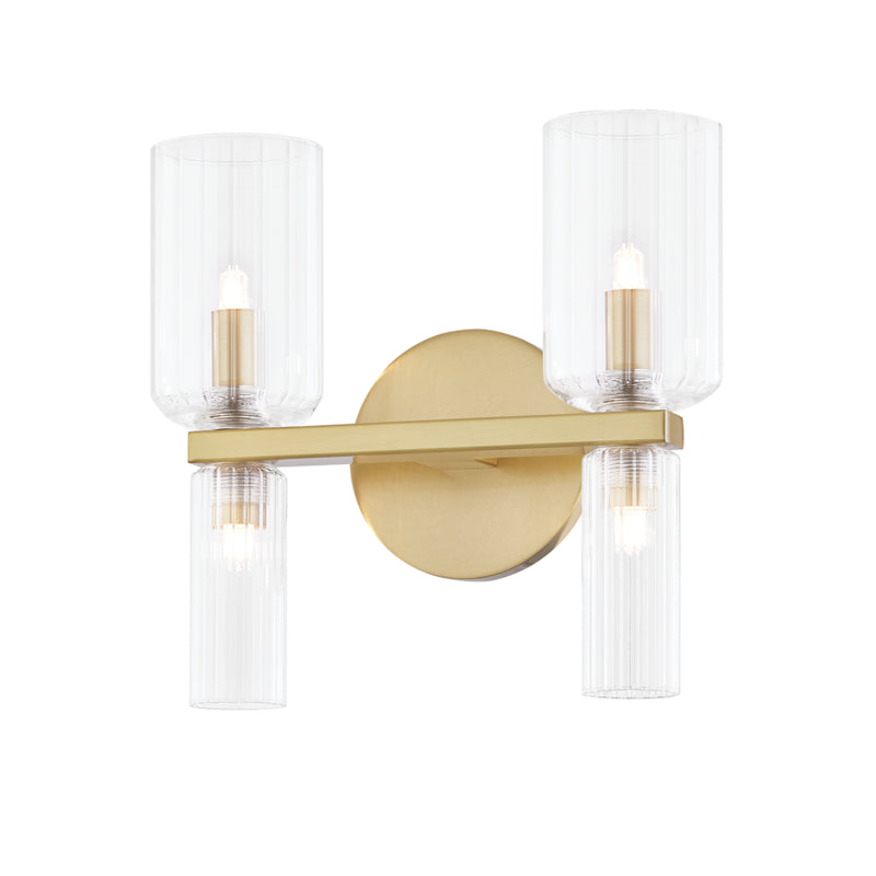 Mitzi Tabitha H384302-AGB Bath Vanity Light 11 in. wide - Aged Brass