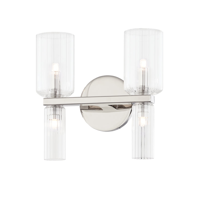 Mitzi Tabitha H384302-PN Bath Vanity Light 11 in. wide - Polished Nickel