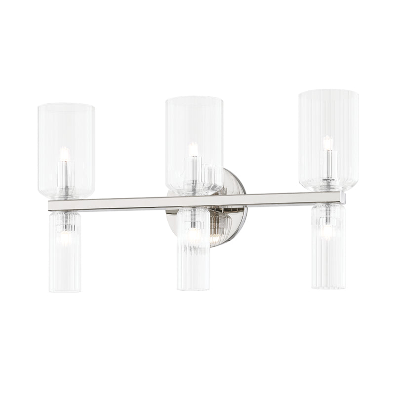 Mitzi Tabitha H384303-PN Bath Vanity Light 19 in. wide - Polished Nickel