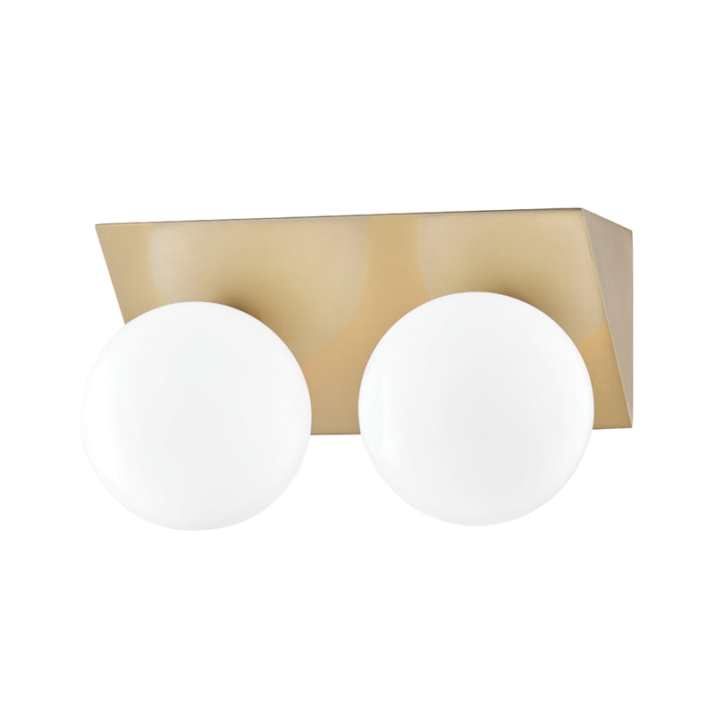 Mitzi Aspyn H385302-AGB Bath Vanity Light 12 in. wide - Aged Brass