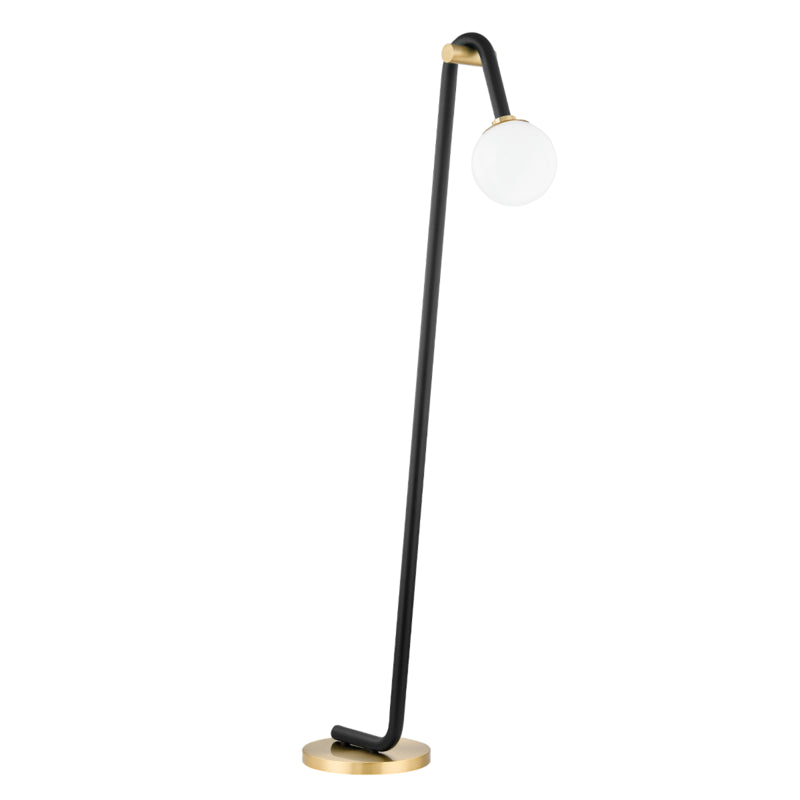 Mitzi Lighting HL382401-AGB/BK Modern Whit Lamp Aged Brass/Black