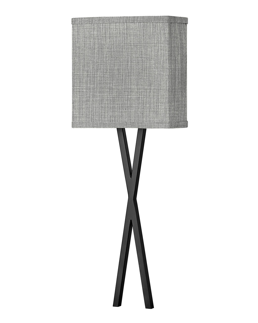 Hinkley Axis Heathered Gray 41101BK Wall Sconce Light - Black