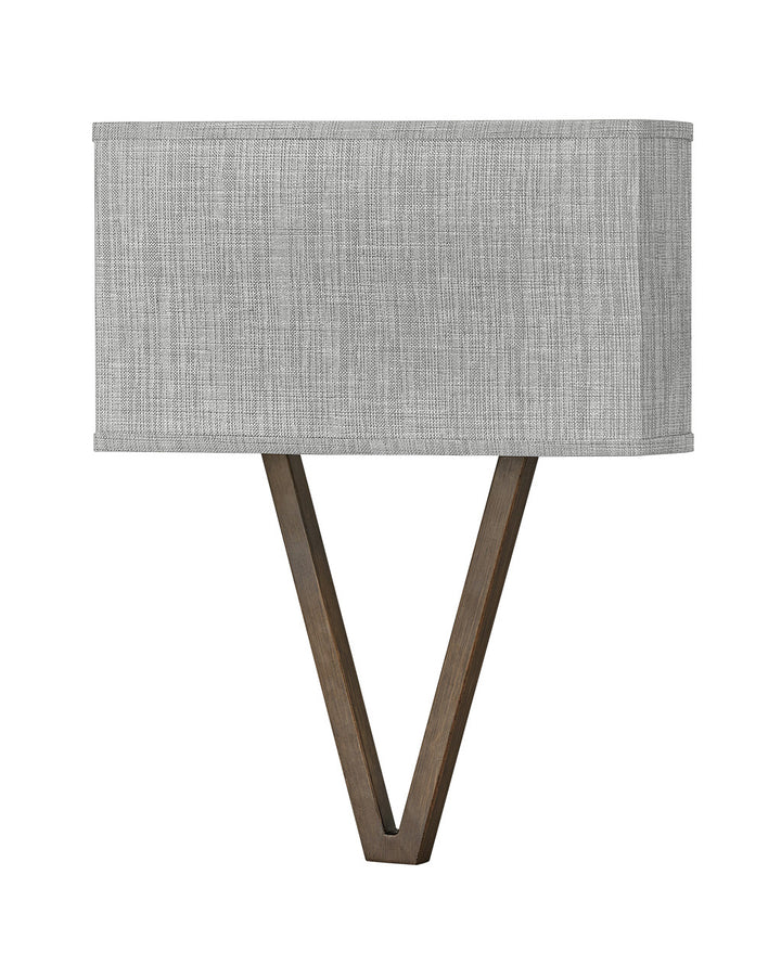 Hinkley Vector Heathered Gray 41503WL Wall Sconce Light - Walnut