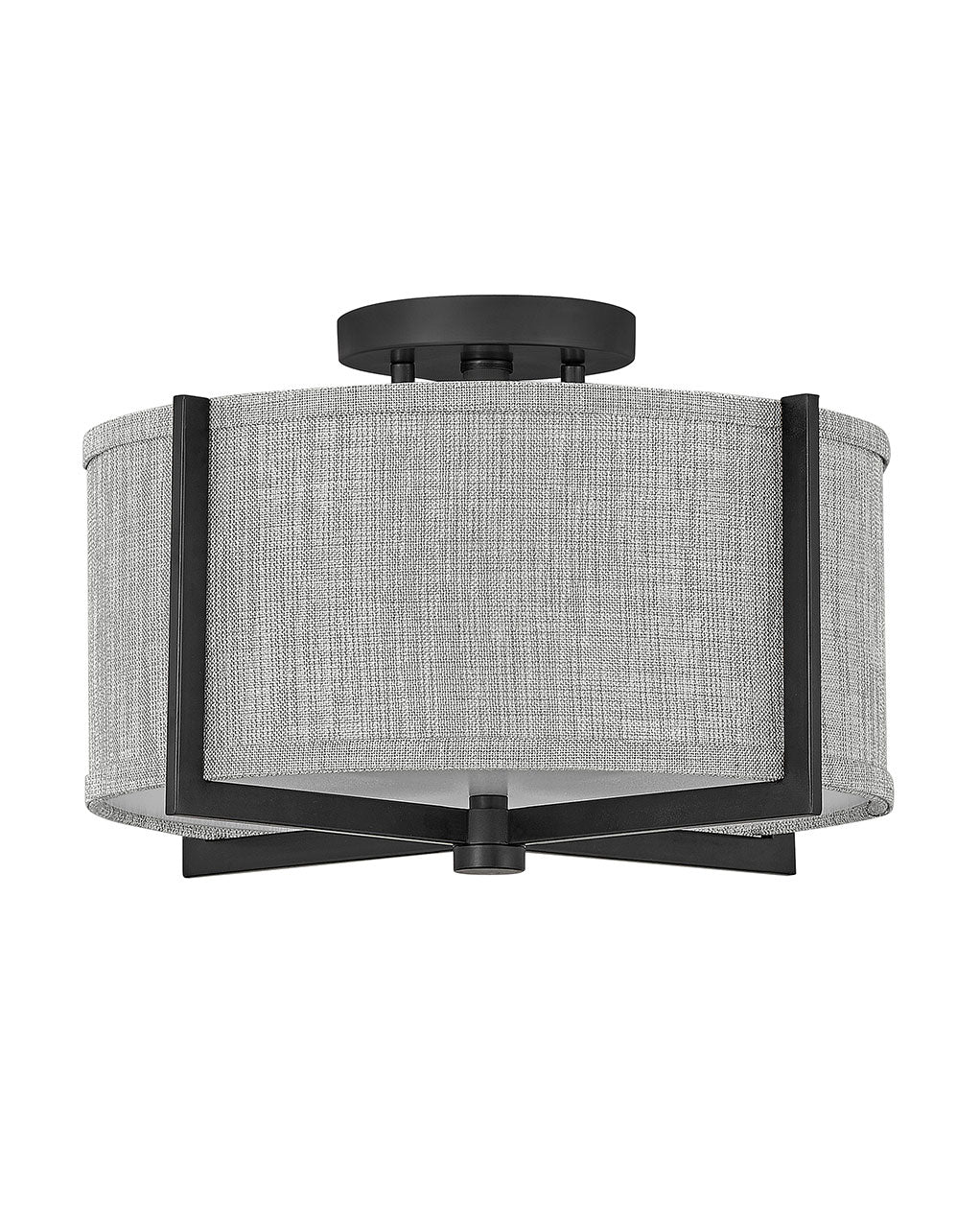 Hinkley Axis Heathered Gray 41705BK Ceiling Light - Black