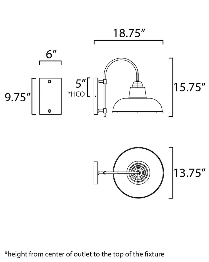 Maxim Lighting 10118WTBK  Industrial Outdoor White / Black