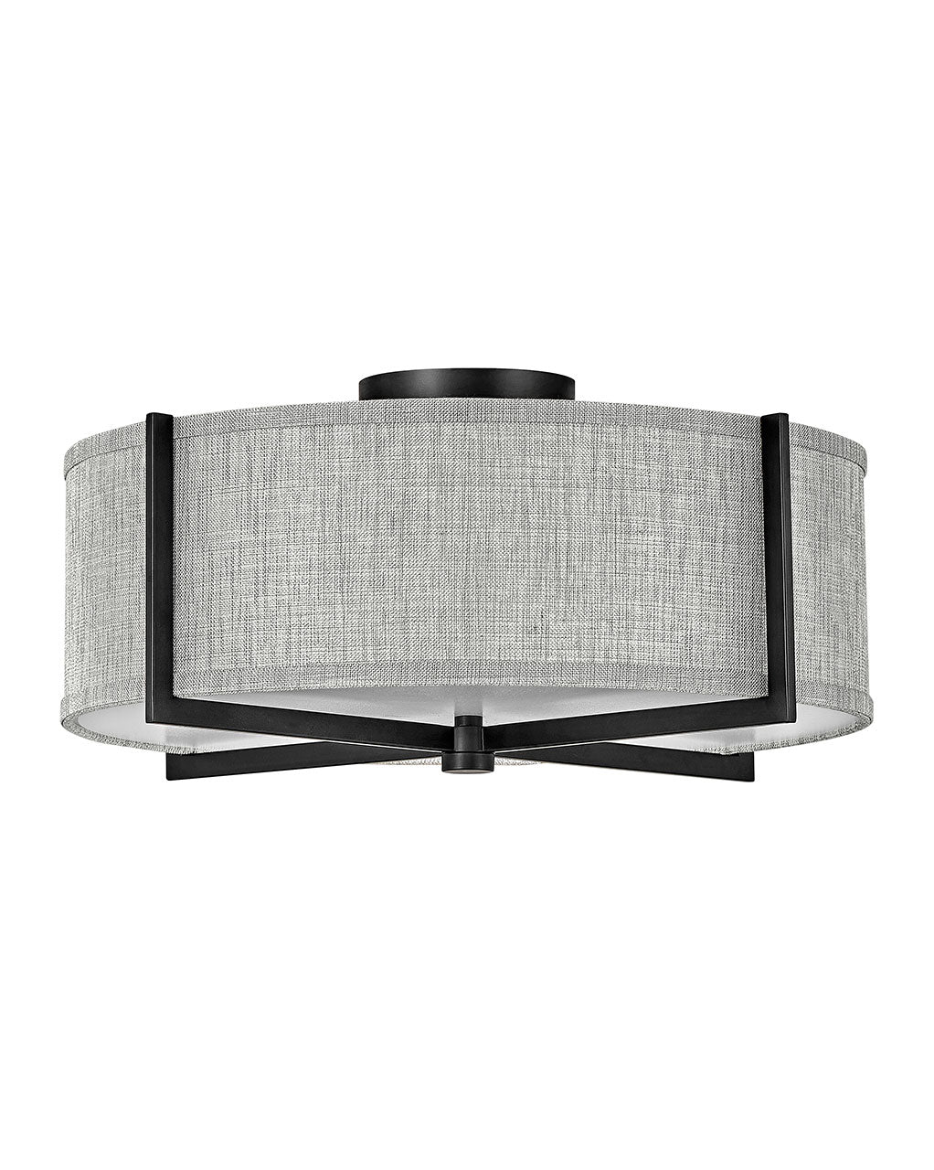 Hinkley Axis Heathered Gray 41707BK Ceiling Light - Black