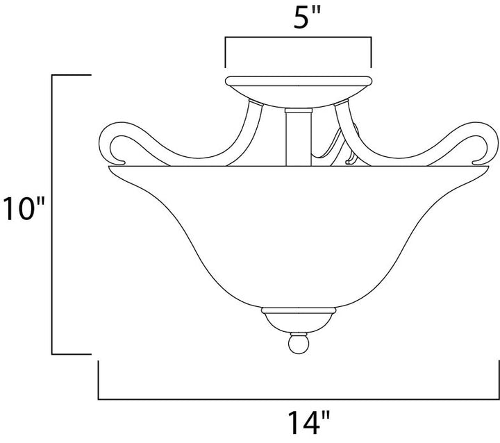 Maxim Basix 10120FTSN Ceiling Light - Satin Nickel