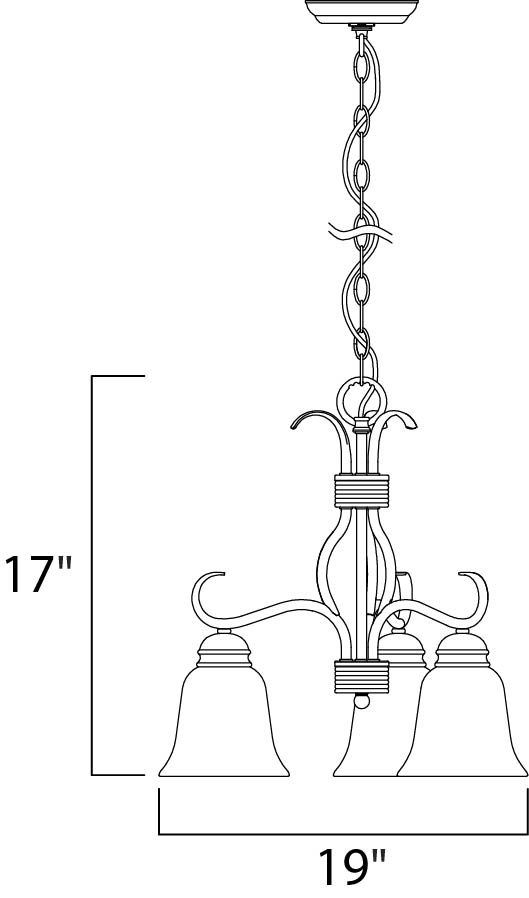 Maxim Basix 10122FTOI Chandelier Light - Oil Rubbed Bronze