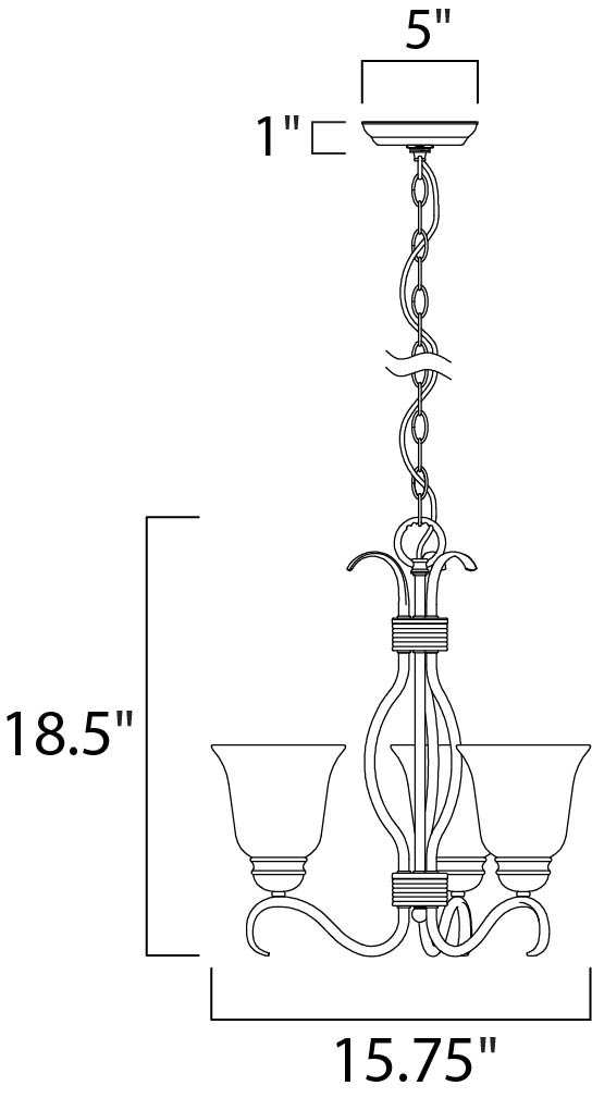 Maxim Basix 10123FTSN Chandelier Light - Satin Nickel