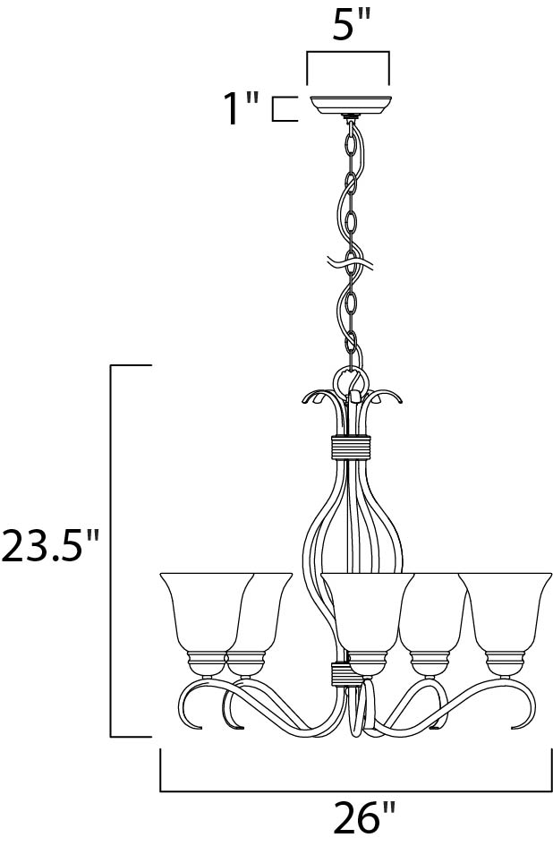 Maxim Basix 10125FTSN Chandelier Light - Satin Nickel