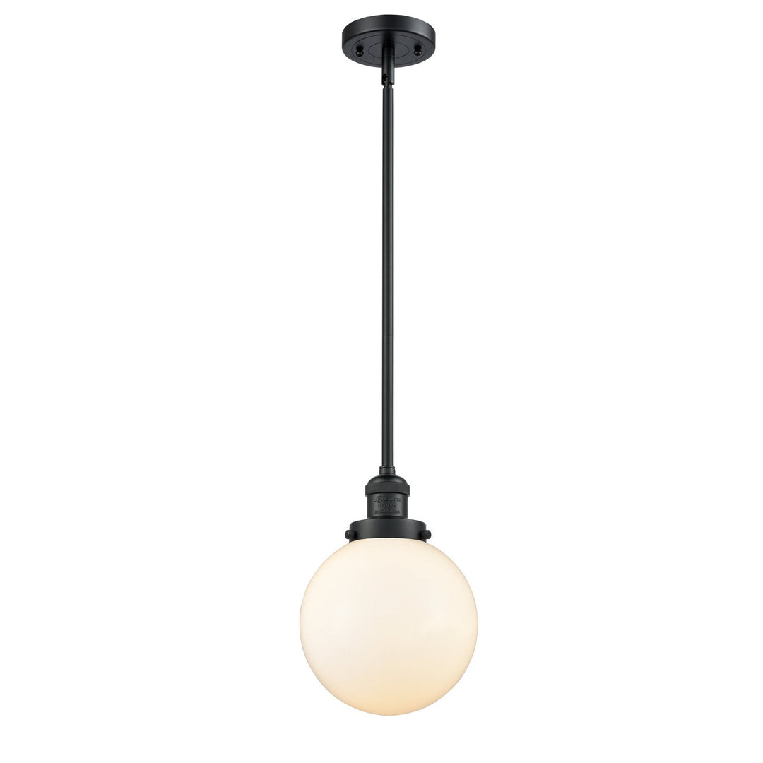 Innovations Franklin Restoration 201S-BK-G201-8 Pendant Light - Matte Black