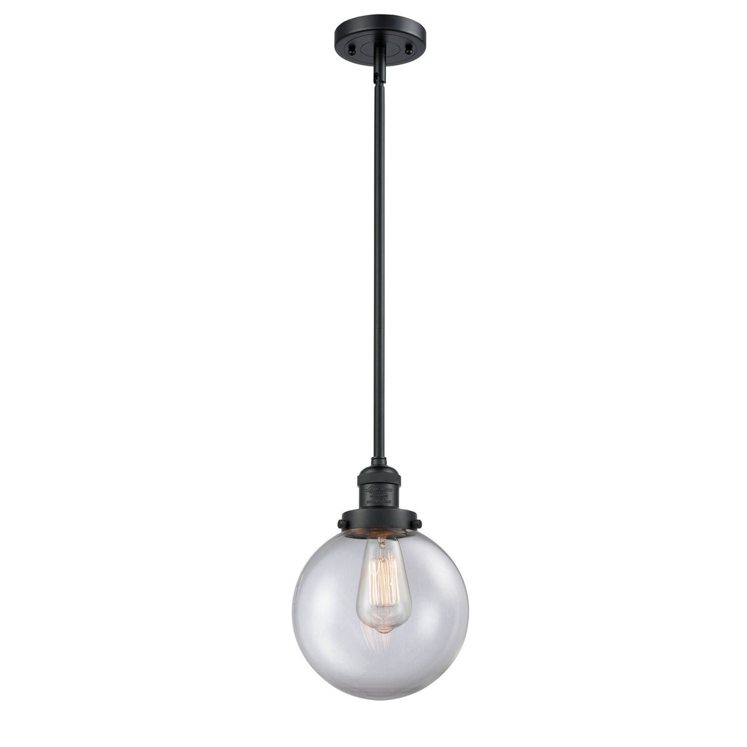 Innovations Franklin Restoration 201S-BK-G202-8 Pendant Light - Matte Black