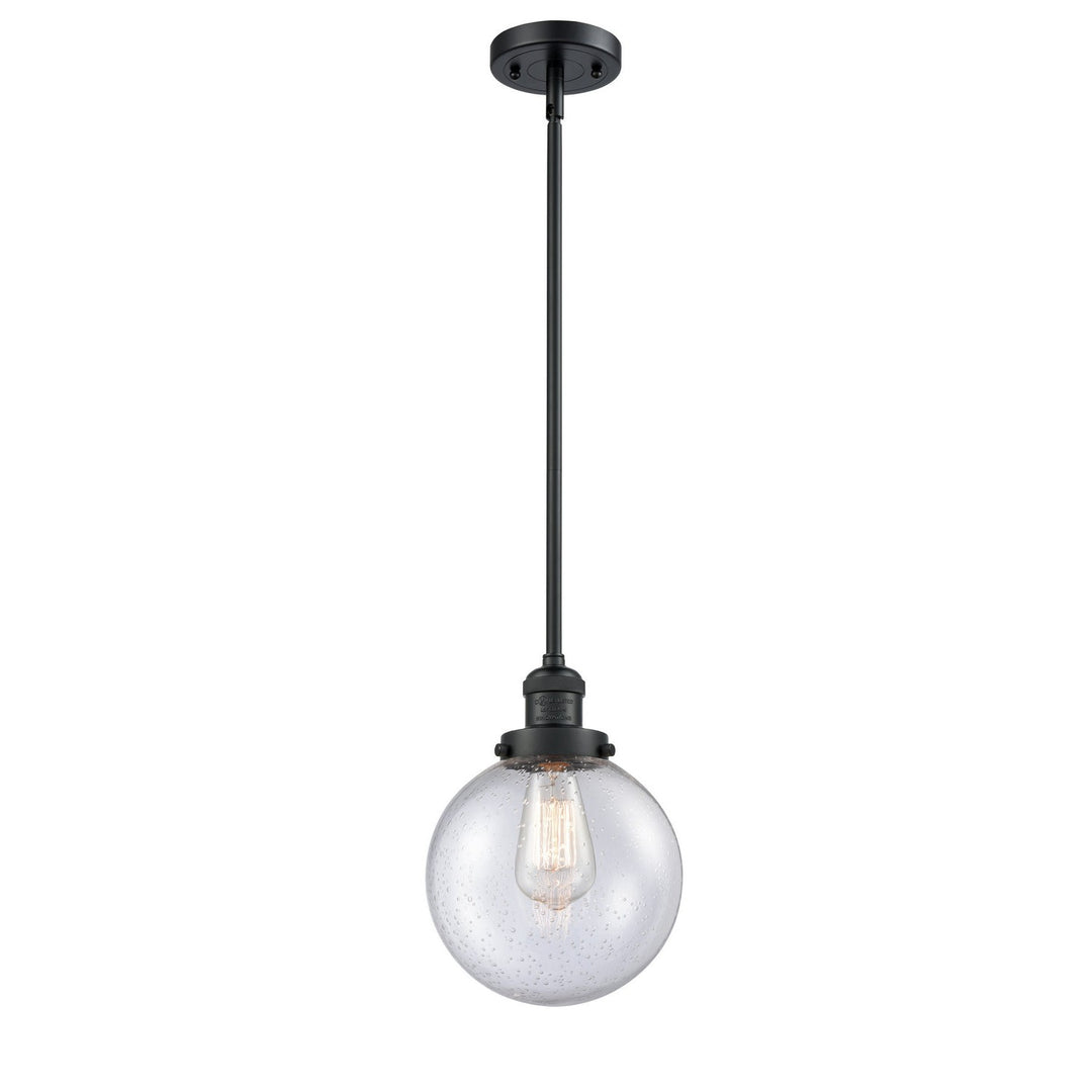 Innovations Franklin Restoration 201S-BK-G204-8 Pendant Light - Matte Black