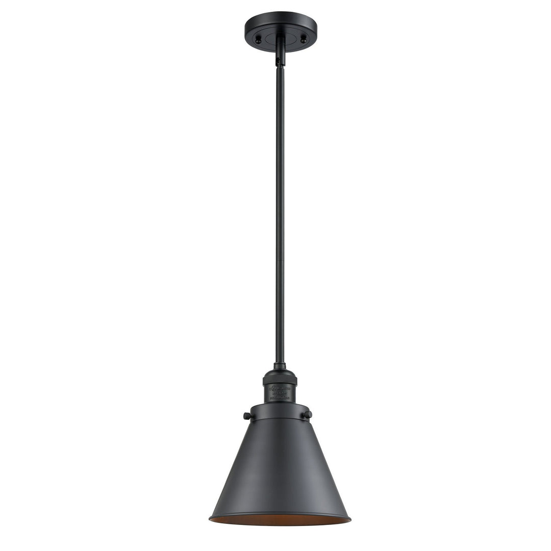 Innovations Franklin Restoration 201S-BK-M13-BK Pendant Light - Matte Black